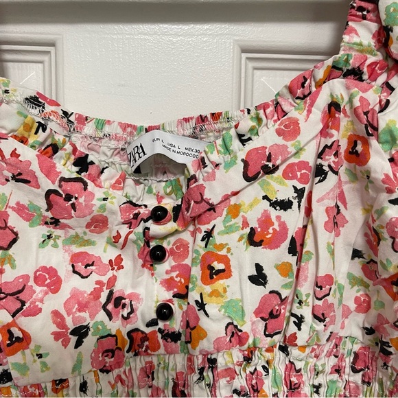 ZARA Floral Print Crop Top - Picture 2 of 3